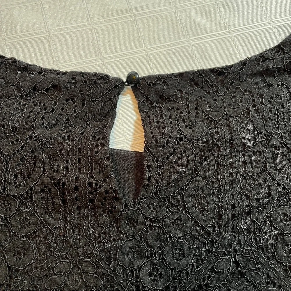 Witchy Whimsigoth Worthington Black Lace Blouse Women's XL Vamp - Picture 5 of 8
